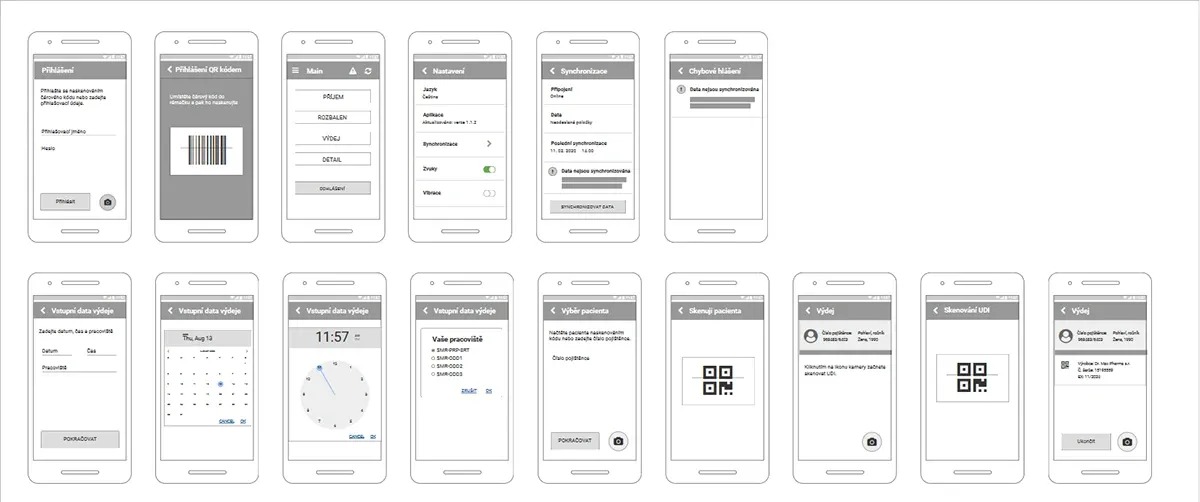 Medical System — screen z aplikace